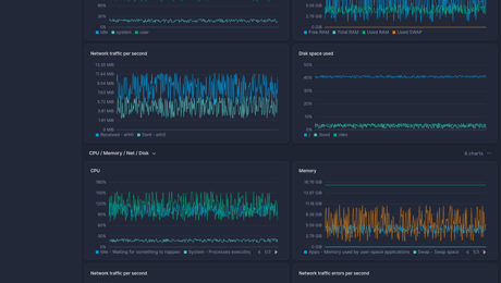 Screenshot of dashboard template